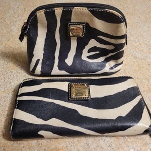 Dooney & Bourke Zebra Print Wallet and Pouch